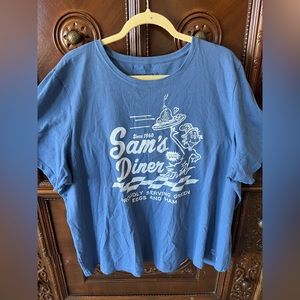 Life is Good Crusher Dr. Seuss Sam’s Diner graphic blue T shirt size XXXL